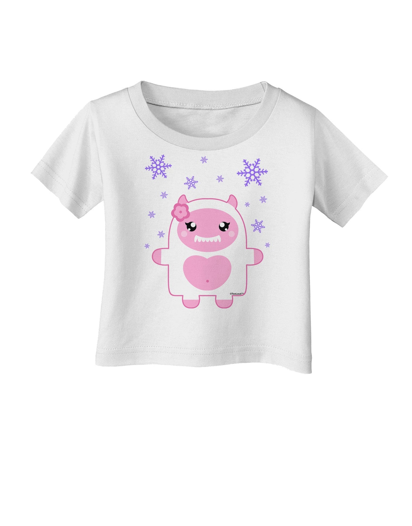 Cute Abominable Snowman Girl Yeti - Christmas Infant T-Shirt-Infant T-Shirt-TooLoud-White-06-Months-Davson Sales