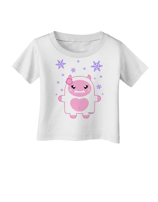 Cute Abominable Snowman Girl Yeti - Christmas Infant T-Shirt-Infant T-Shirt-TooLoud-White-06-Months-Davson Sales