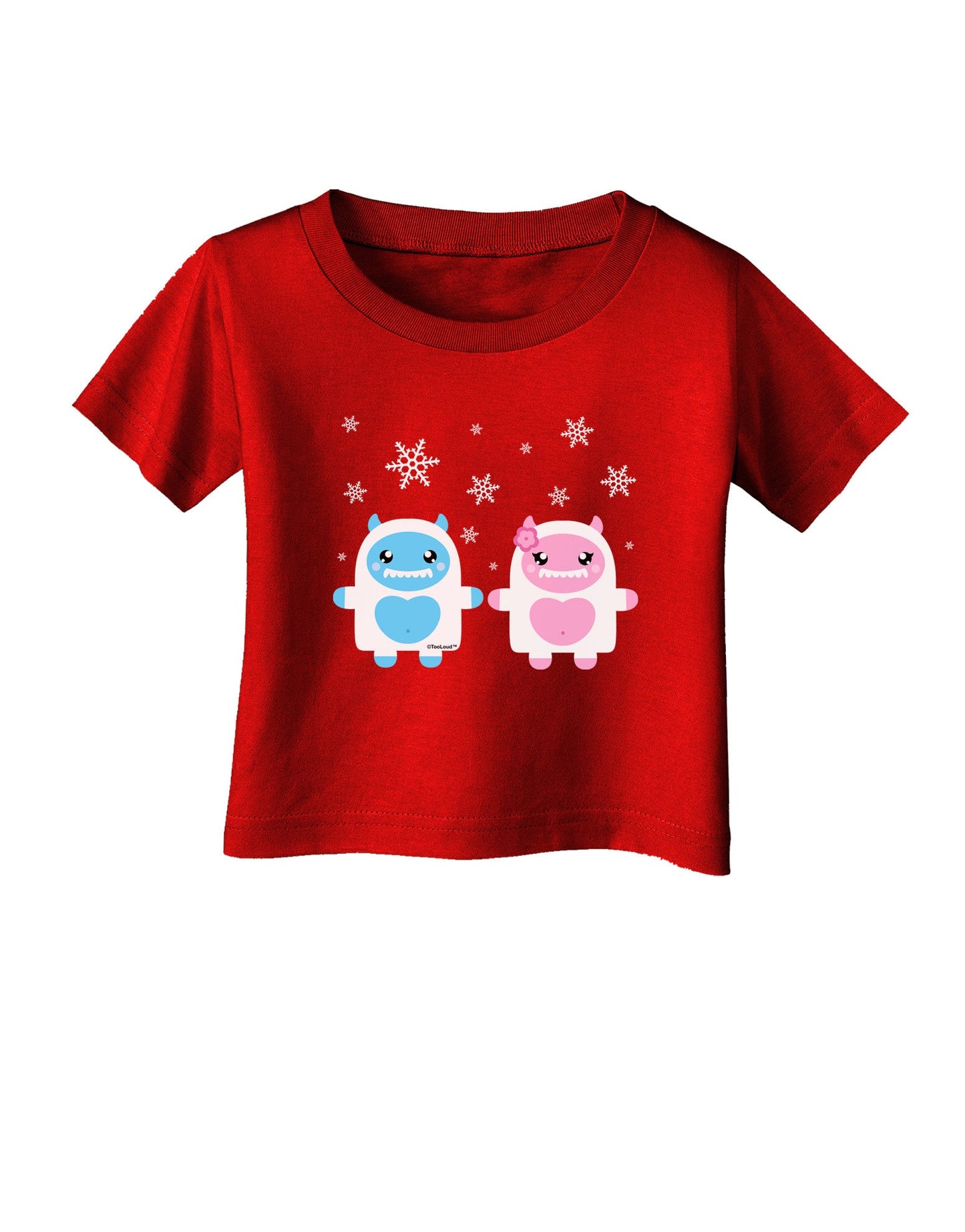 Cute Abominable Snowman Yeti Couple - Christmas Infant T-Shirt Dark-Infant T-Shirt-TooLoud-Clover-Green-06-Months-Davson Sales