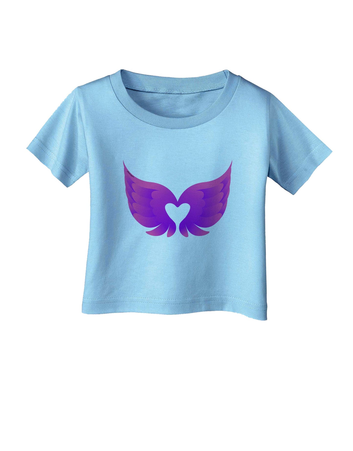 Cute Angel Wings Pair Heart Infant T-Shirt-Infant T-Shirt-TooLoud-Aquatic-Blue-06-Months-Davson Sales