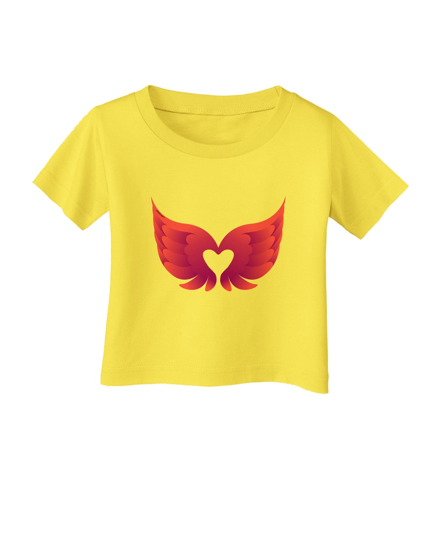 Cute Angel Wings Pair Heart Infant T-Shirt-Infant T-Shirt-TooLoud-Yellow-06-Months-Davson Sales