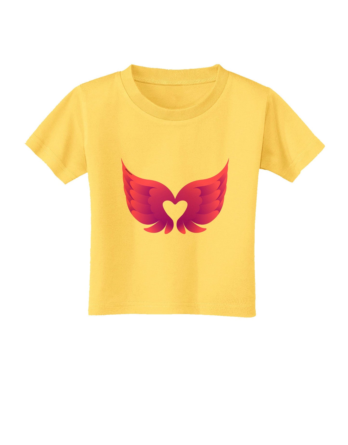 Cute Angel Wings Pair Heart Toddler T-Shirt-Toddler T-Shirt-TooLoud-Yellow-2T-Davson Sales