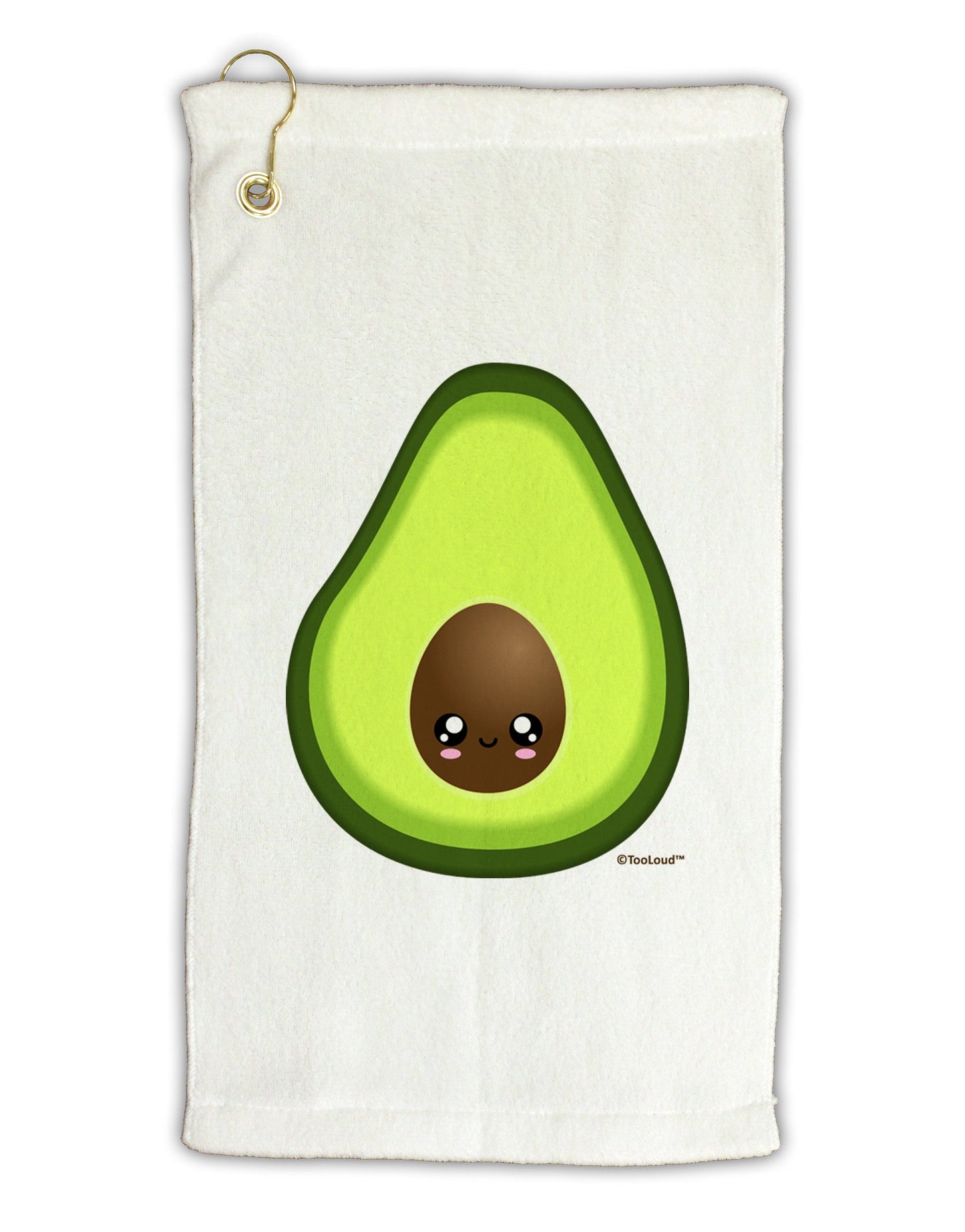 Cute Avocado Design Micro Terry Gromet Golf Towel 16 x 25 inch-Golf Towel-TooLoud-White-Davson Sales