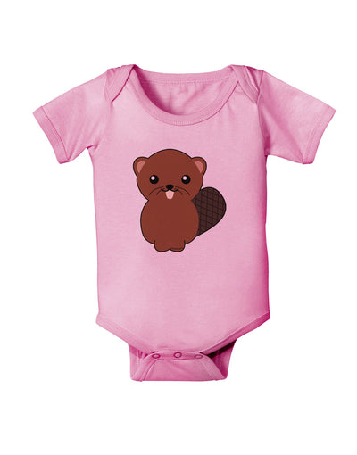 Cute Beaver Baby Romper Bodysuit-Baby Romper-TooLoud-Pink-06-Months-Davson Sales