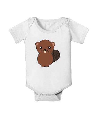 Cute Beaver Baby Romper Bodysuit-Baby Romper-TooLoud-White-06-Months-Davson Sales