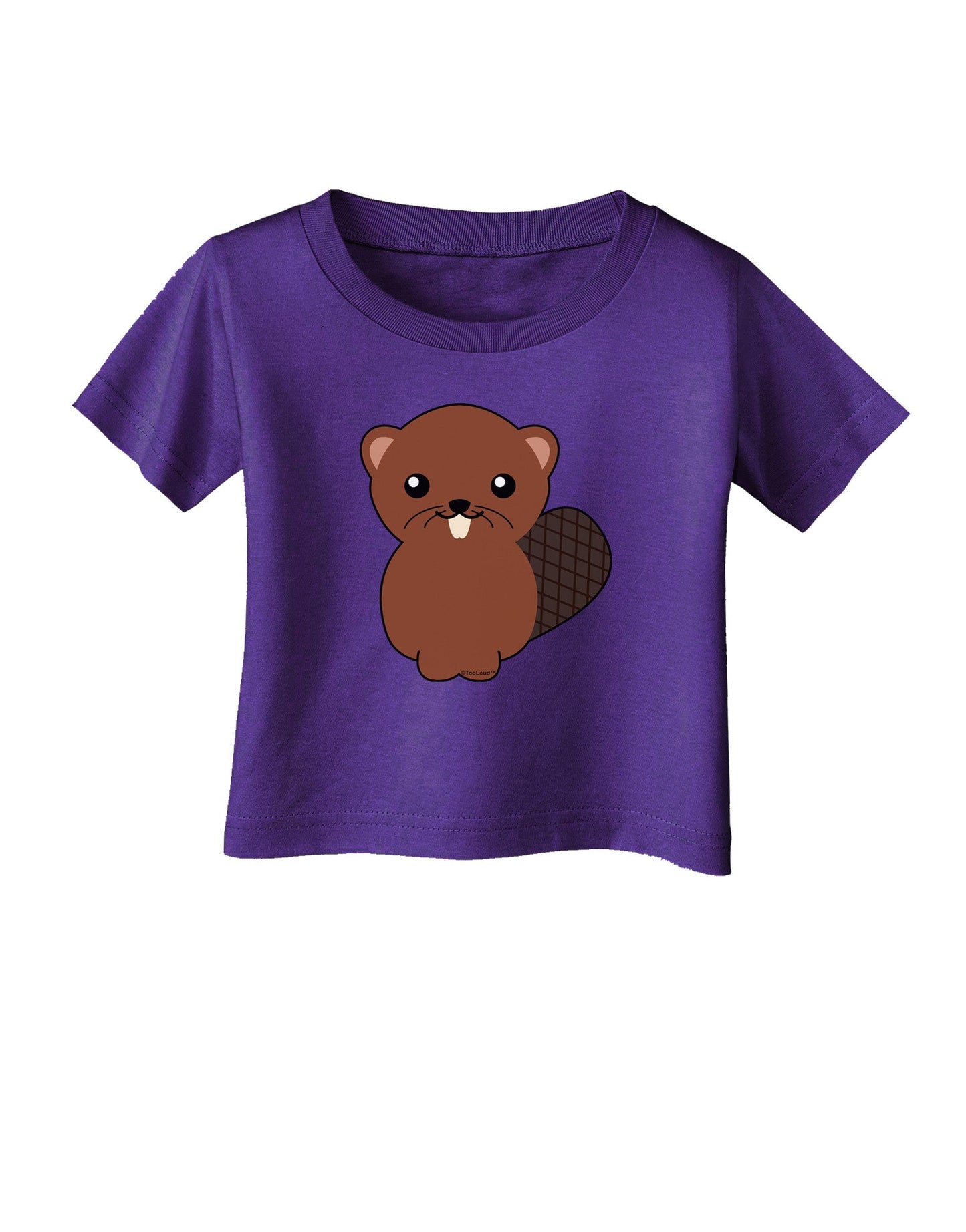 Cute Beaver Infant T-Shirt Dark-Infant T-Shirt-TooLoud-Purple-06-Months-Davson Sales