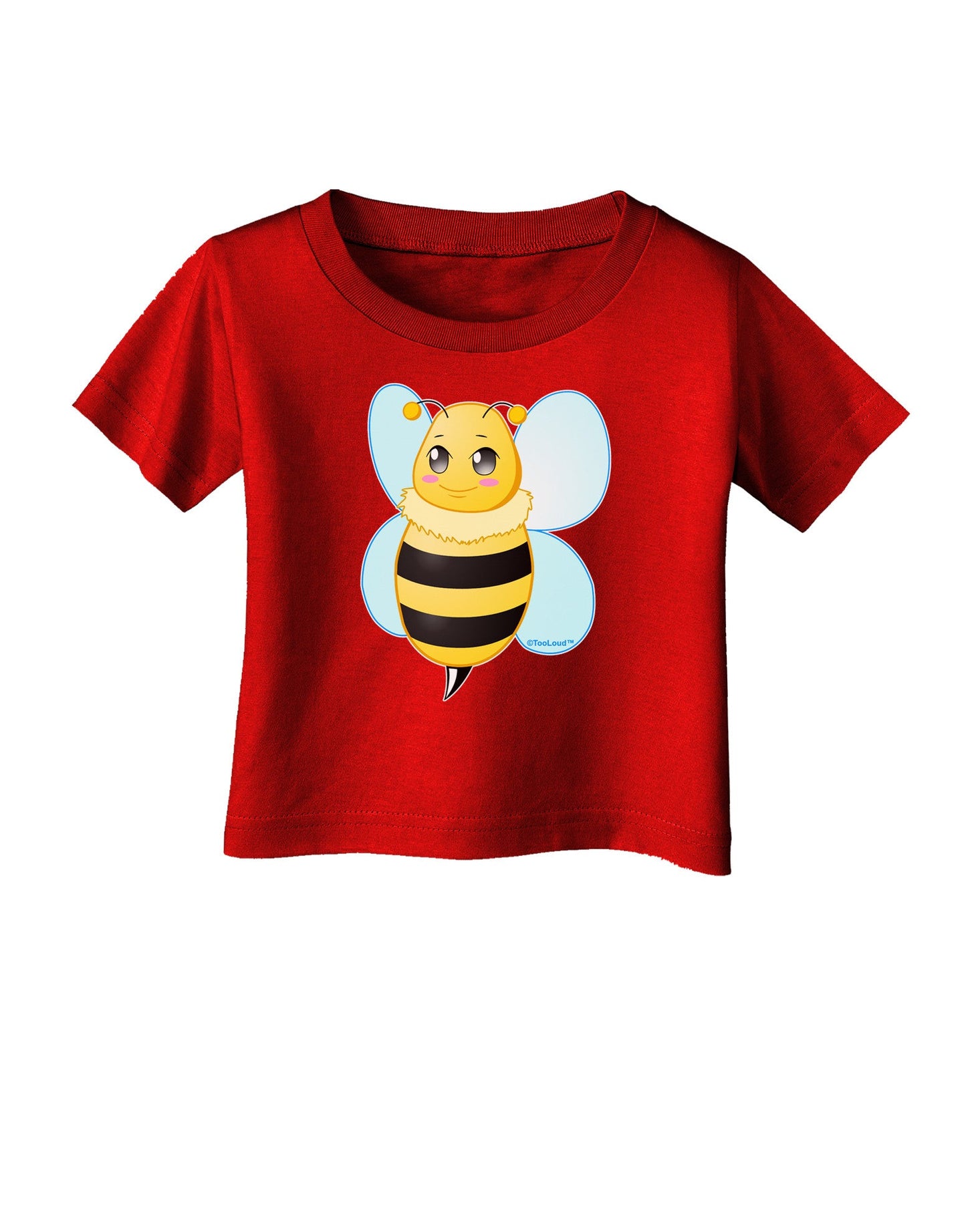 Cute Bee Infant T-Shirt Dark-Infant T-Shirt-TooLoud-Red-06-Months-Davson Sales