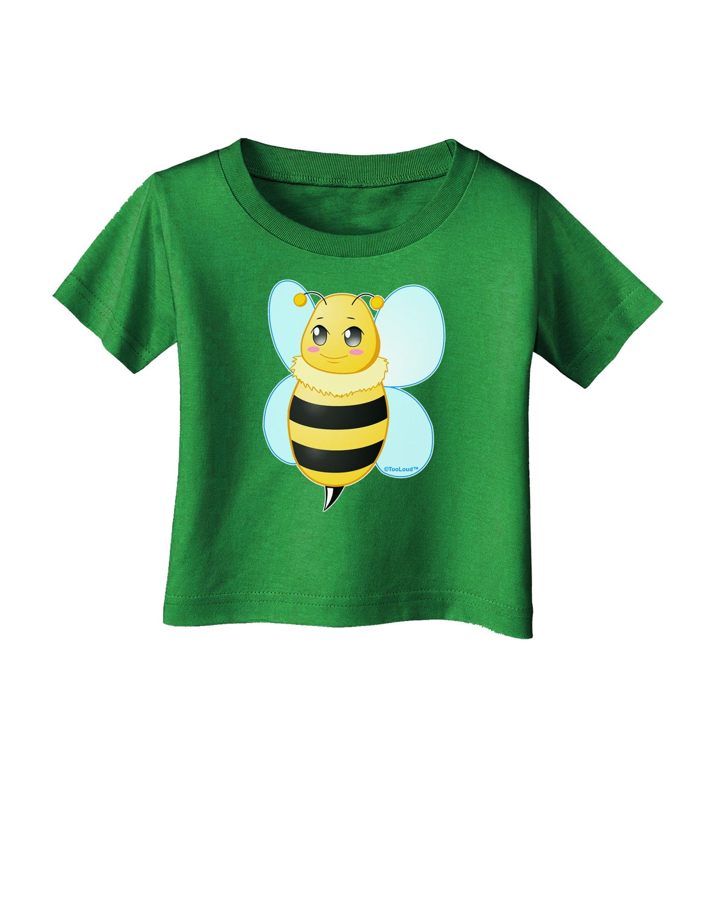 Cute Bee Infant T-Shirt Dark-Infant T-Shirt-TooLoud-Clover-Green-06-Months-Davson Sales