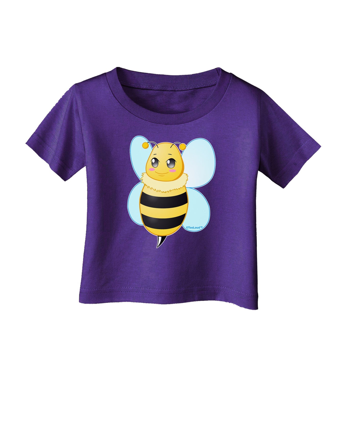 Cute Bee Infant T-Shirt Dark-Infant T-Shirt-TooLoud-Purple-06-Months-Davson Sales