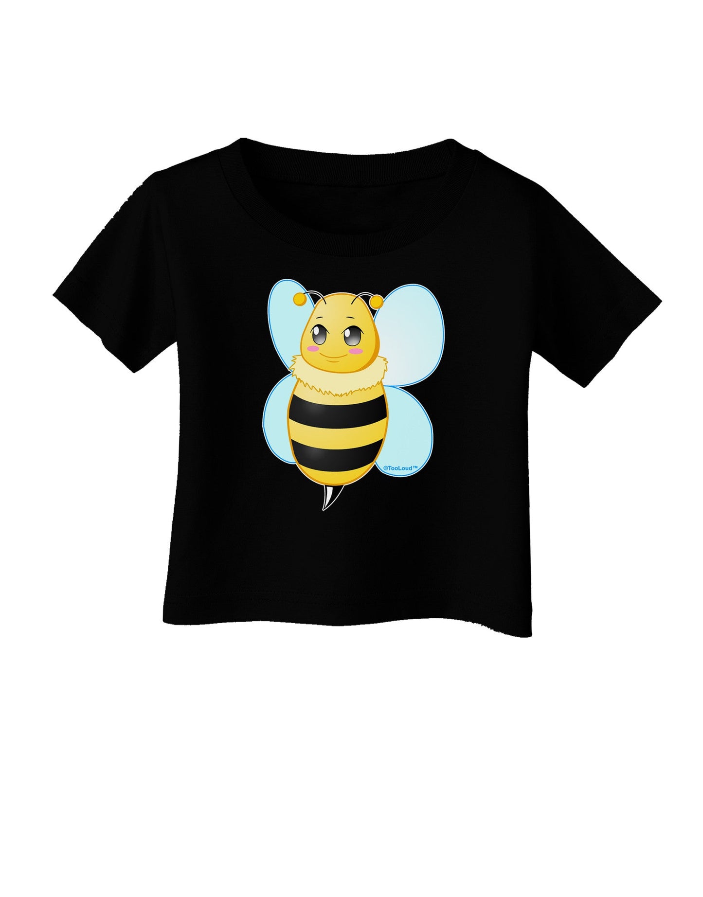 Cute Bee Infant T-Shirt Dark-Infant T-Shirt-TooLoud-Black-06-Months-Davson Sales