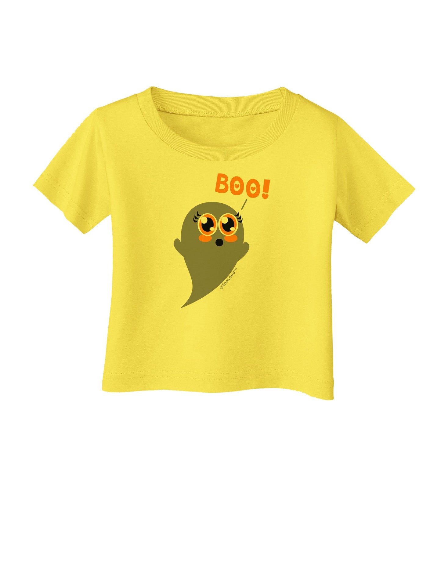 Cute Boo Ghost Infant T-Shirt-Infant T-Shirt-TooLoud-Yellow-06-Months-Davson Sales