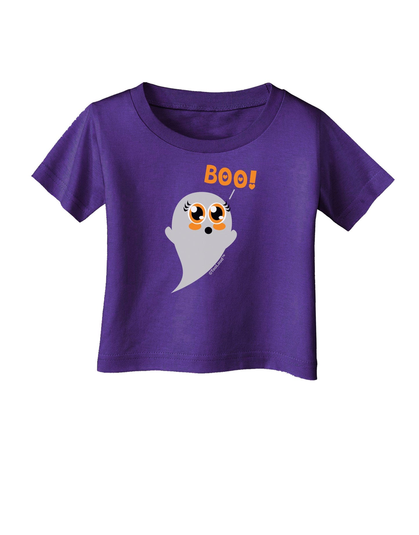 Cute Boo Ghost Infant T-Shirt Dark-Infant T-Shirt-TooLoud-Purple-06-Months-Davson Sales