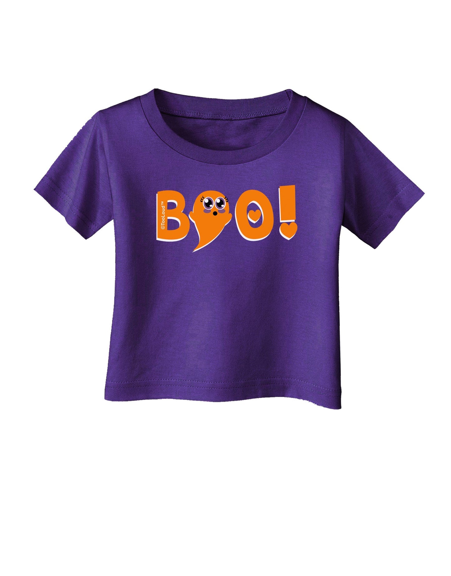 Cute Boo Text Orange Infant T-Shirt Dark-Infant T-Shirt-TooLoud-Purple-06-Months-Davson Sales