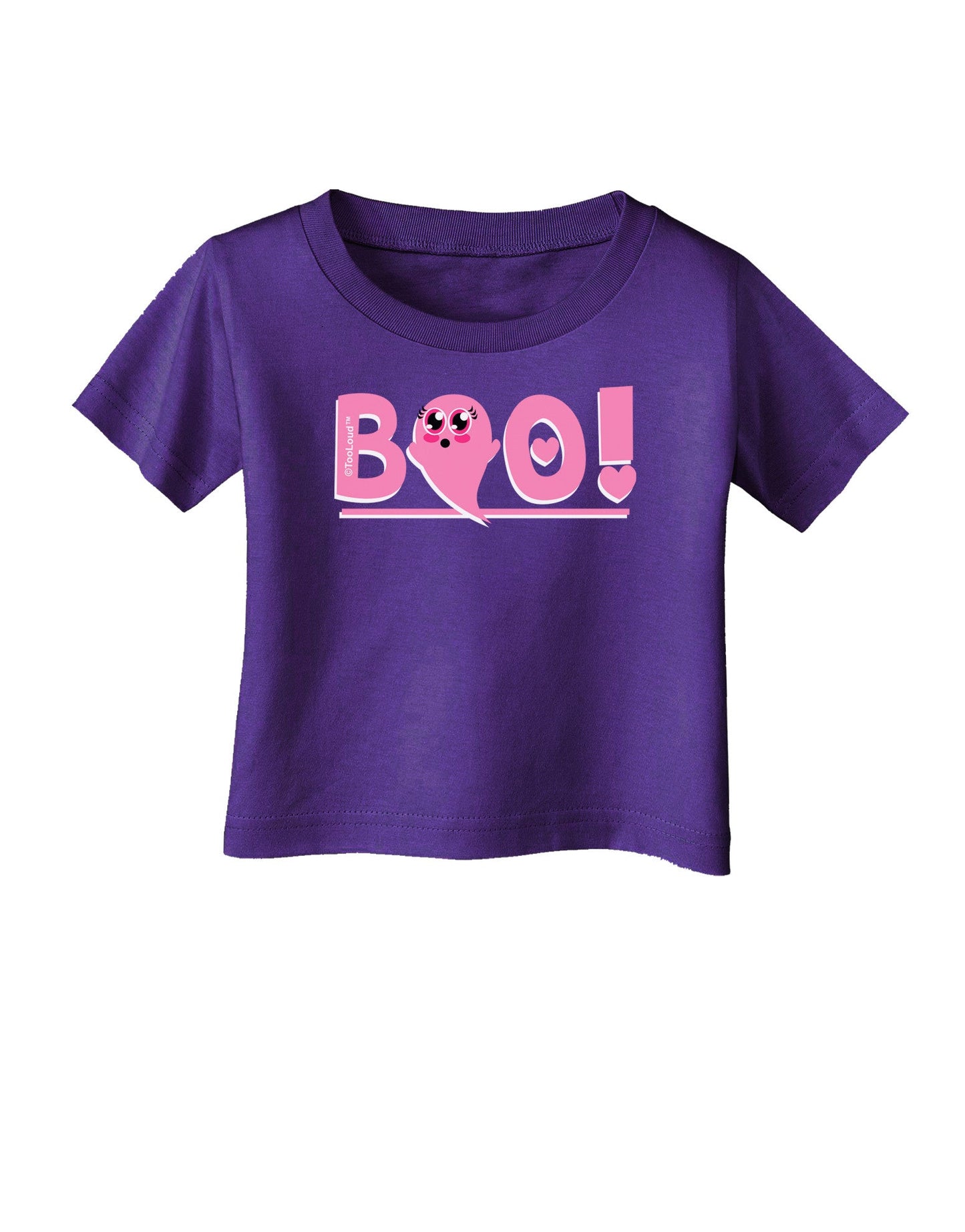 Cute Boo Text Pink Infant T-Shirt Dark-Infant T-Shirt-TooLoud-Purple-06-Months-Davson Sales