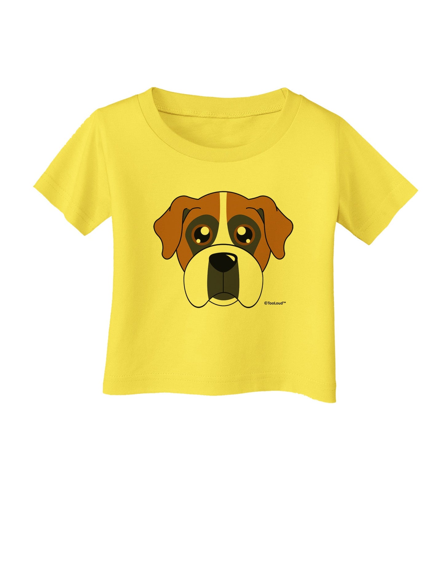 Cute Boxer Dog Infant T-Shirt-Infant T-Shirt-TooLoud-Yellow-06-Months-Davson Sales