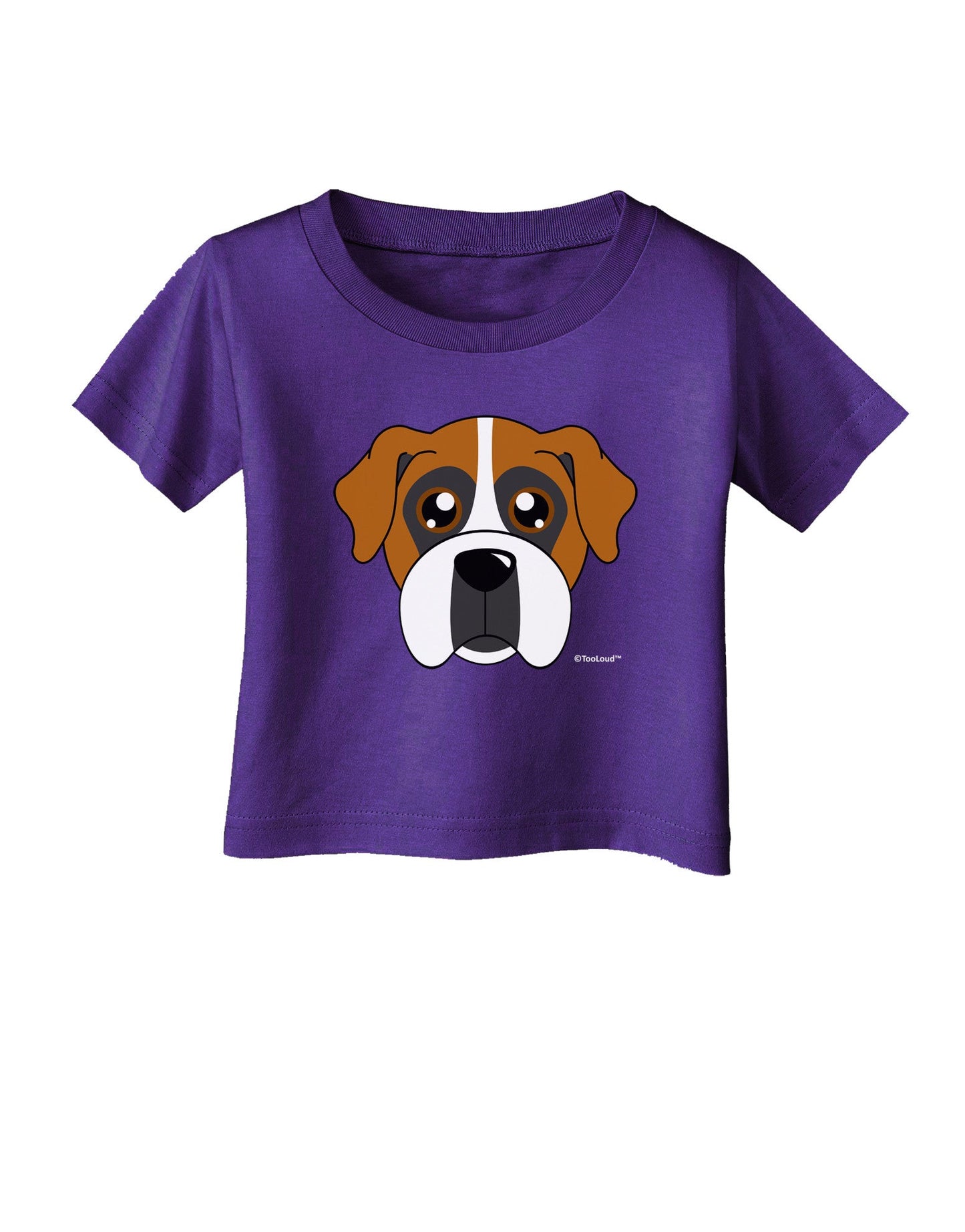 Cute Boxer Dog Infant T-Shirt Dark-Infant T-Shirt-TooLoud-Purple-06-Months-Davson Sales