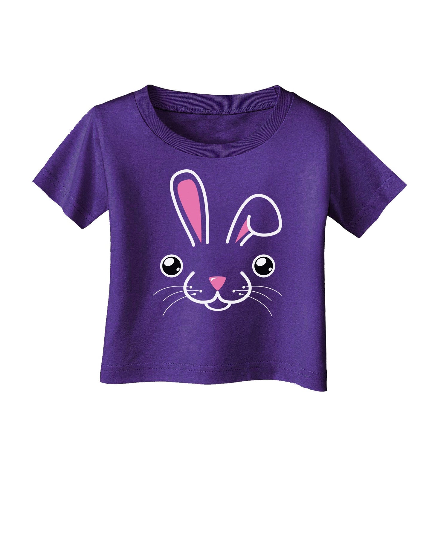Cute Bunny Face Infant T-Shirt Dark-Infant T-Shirt-TooLoud-Purple-06-Months-Davson Sales
