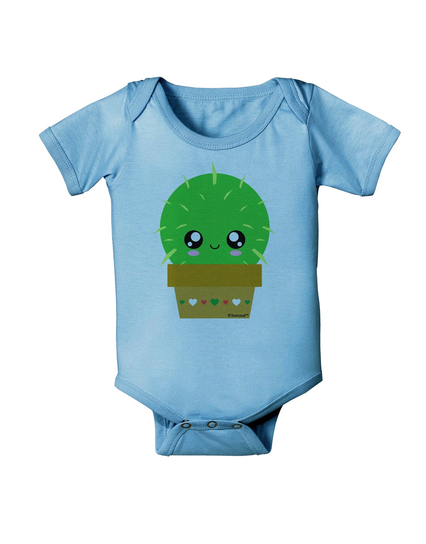 Cute Cactus Design Baby Romper Bodysuit by TooLoud-Baby Romper-TooLoud-Light-Blue-06-Months-Davson Sales