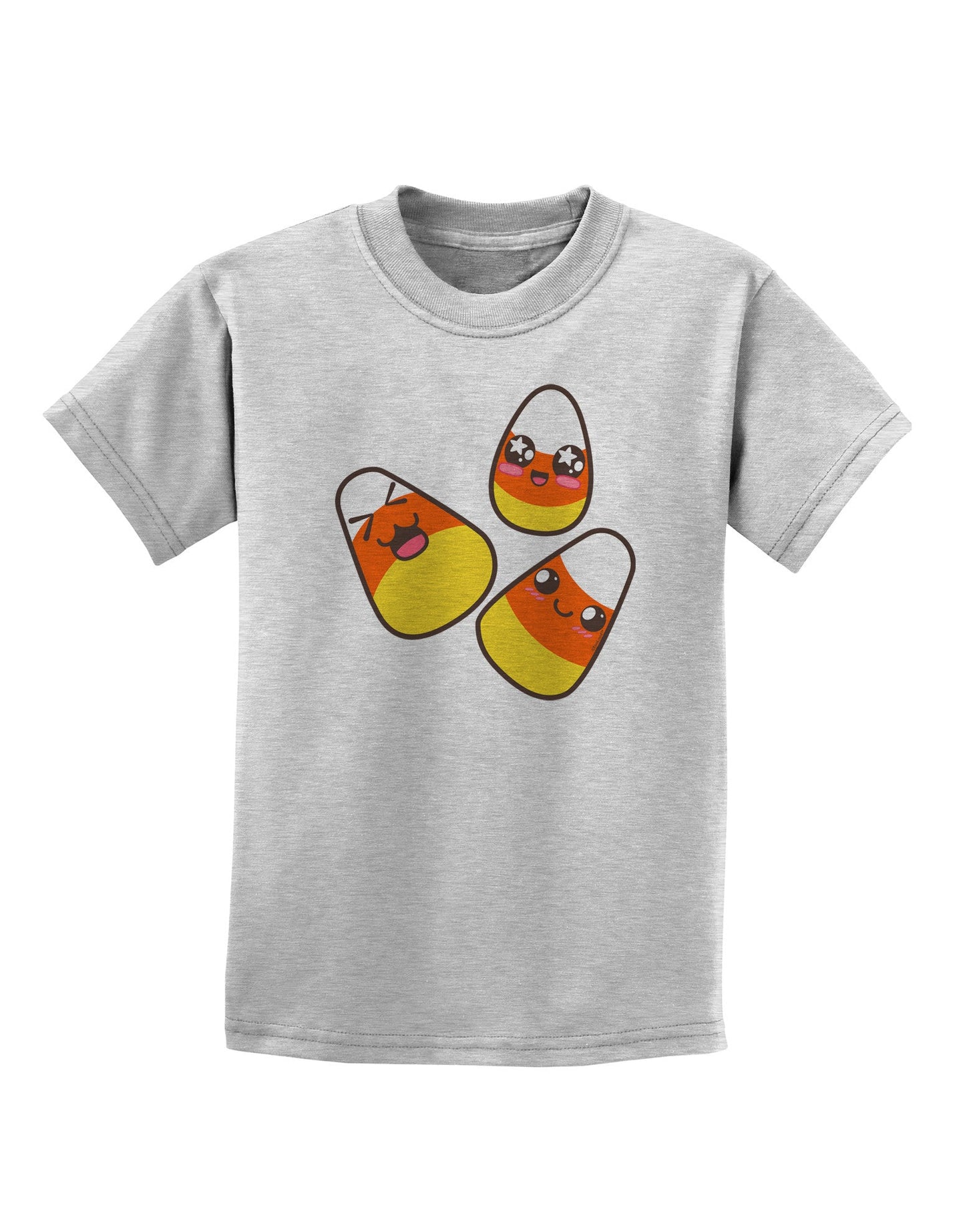 Cute Candy Corn Family Halloween Childrens T-Shirt-Childrens T-Shirt-TooLoud-AshGray-X-Small-Davson Sales