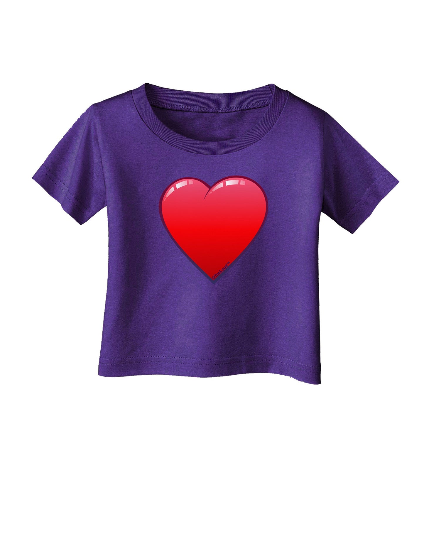 Cute Cartoon Heart Infant T-Shirt Dark by-Infant T-Shirt-TooLoud-Purple-06-Months-Davson Sales