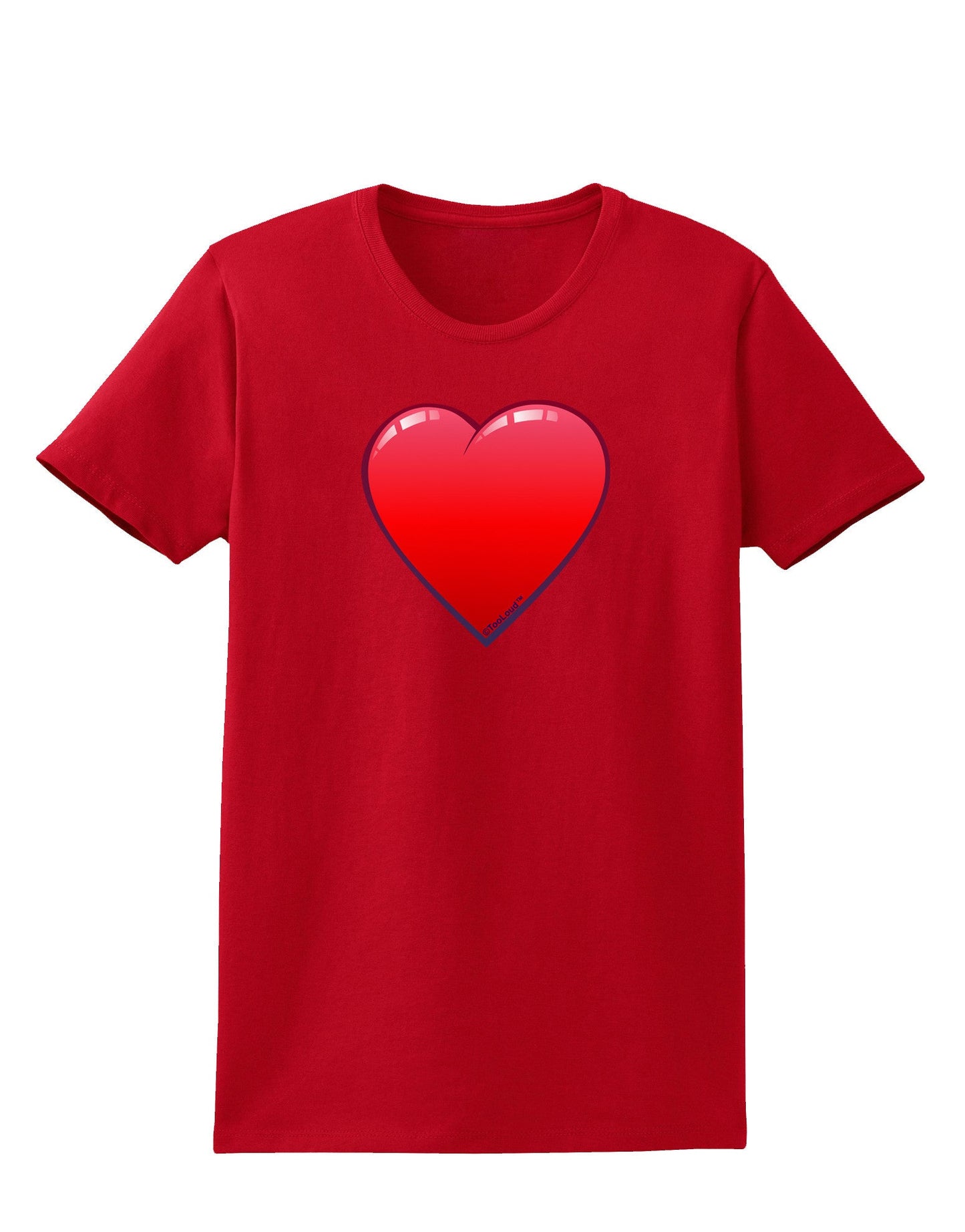 Cute Cartoon Heart Womens Dark T-Shirt-TooLoud-Red-X-Small-Davson Sales