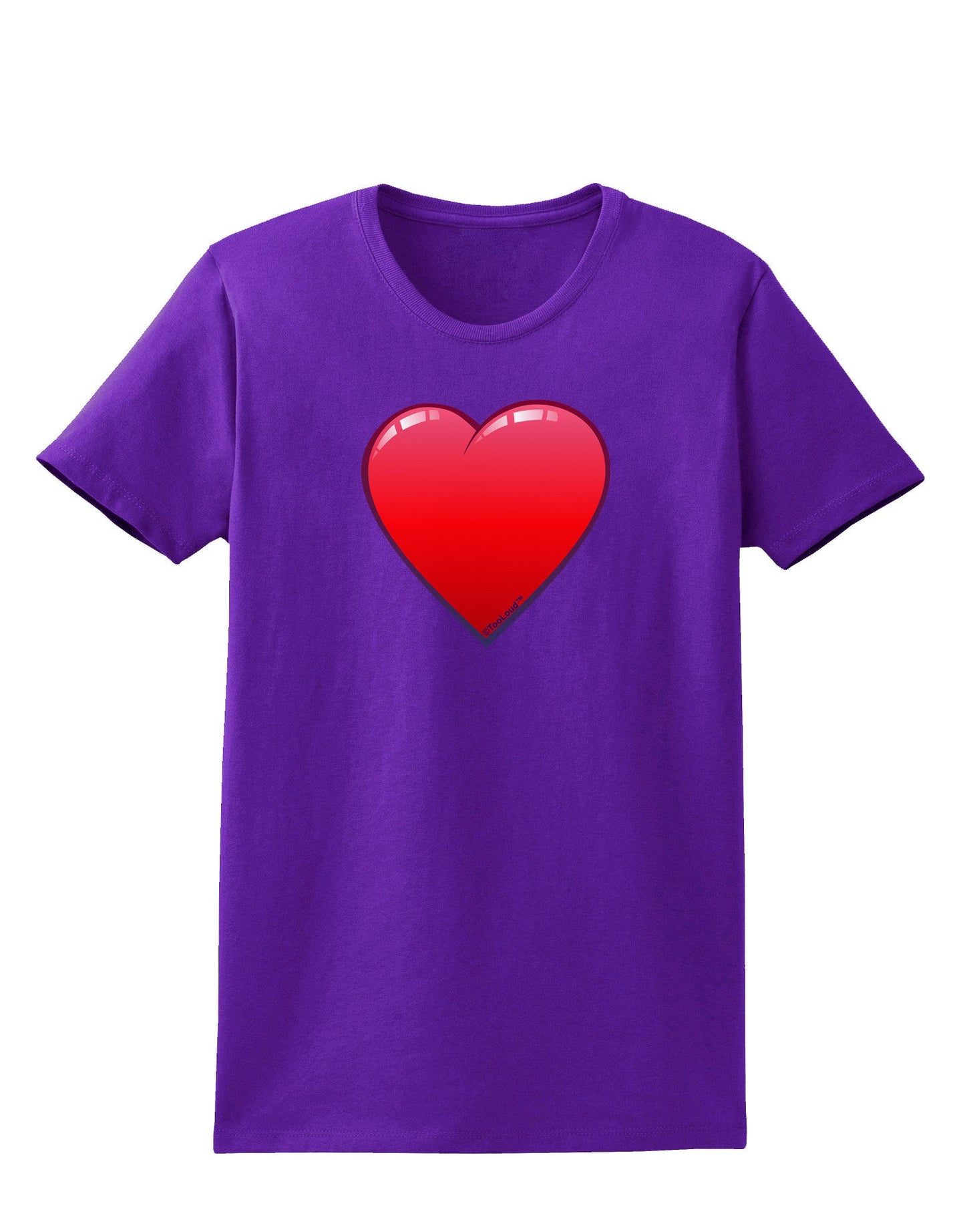 Cute Cartoon Heart Womens Dark T-Shirt-TooLoud-Purple-X-Small-Davson Sales