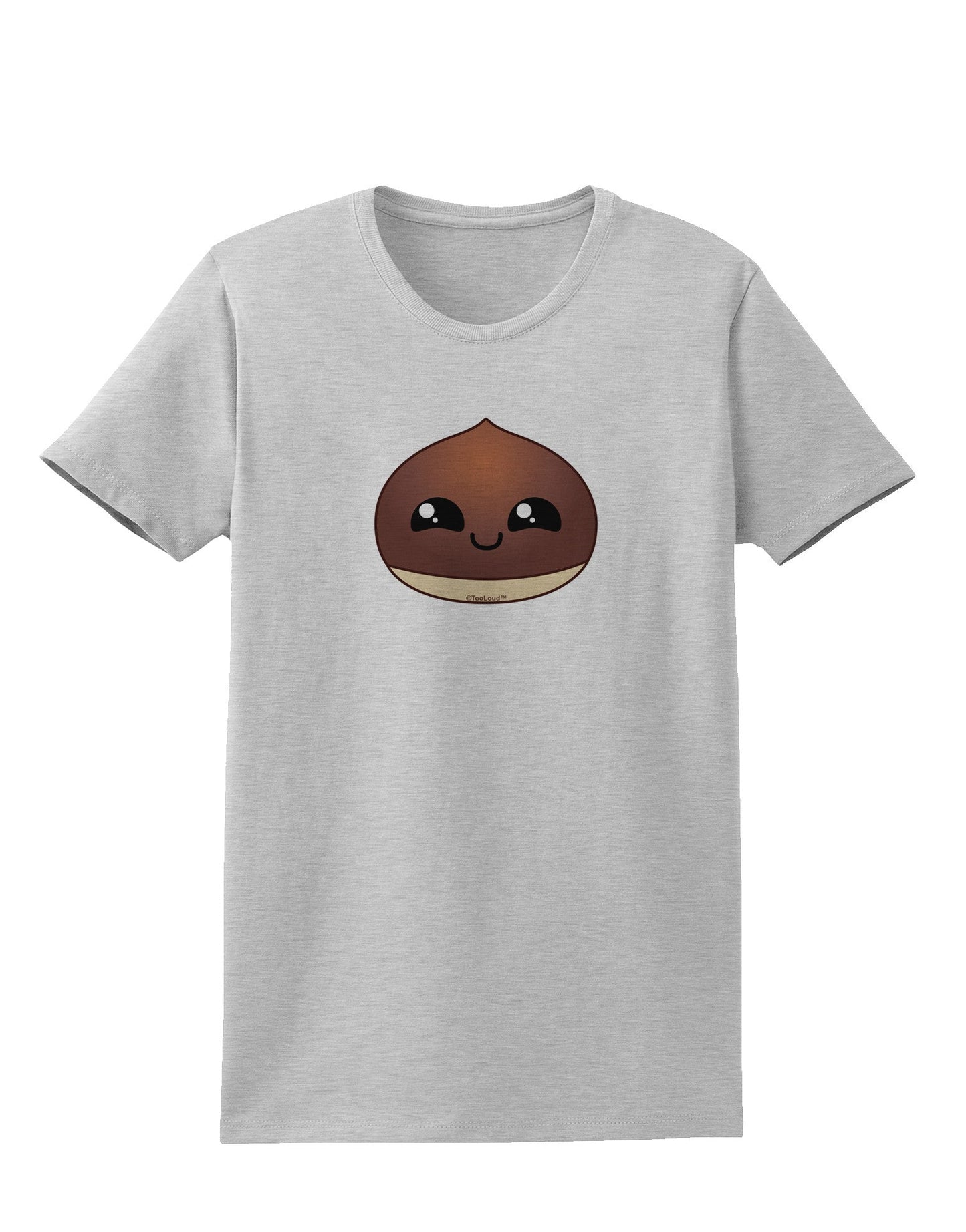 Cute Chestnut Design - Christmas Womens T-Shirt-Womens T-Shirt-TooLoud-AshGray-X-Small-Davson Sales
