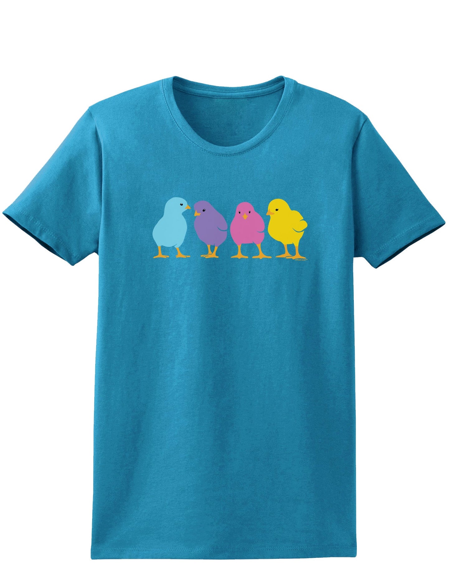 Cute Chicks Womens Dark T-Shirt-TooLoud-Turquoise-X-Small-Davson Sales