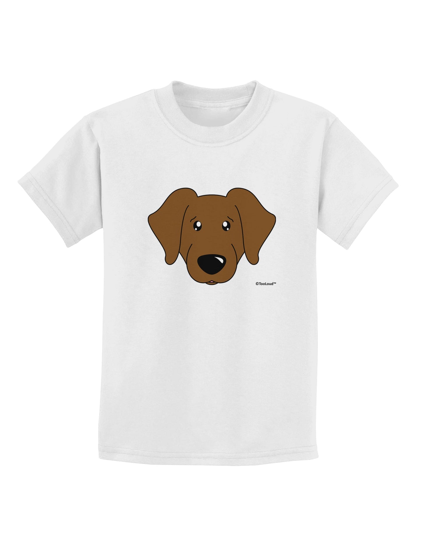 Cute Chocolate Labrador Retriever Dog Childrens T-Shirt by TooLoud-Childrens T-Shirt-TooLoud-White-X-Small-Davson Sales