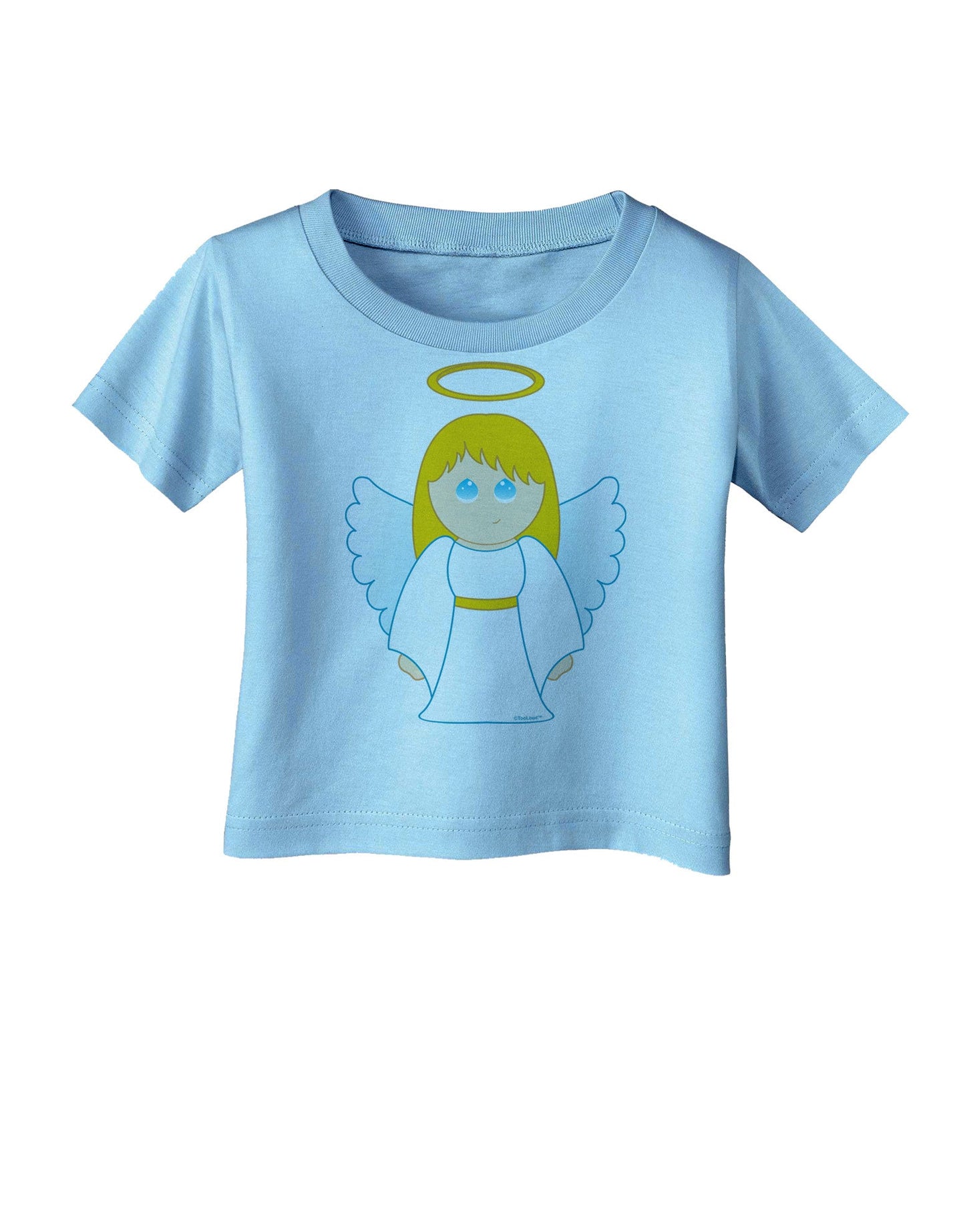Cute Christmas Angel Girl Infant T-Shirt-Infant T-Shirt-TooLoud-Aquatic-Blue-06-Months-Davson Sales