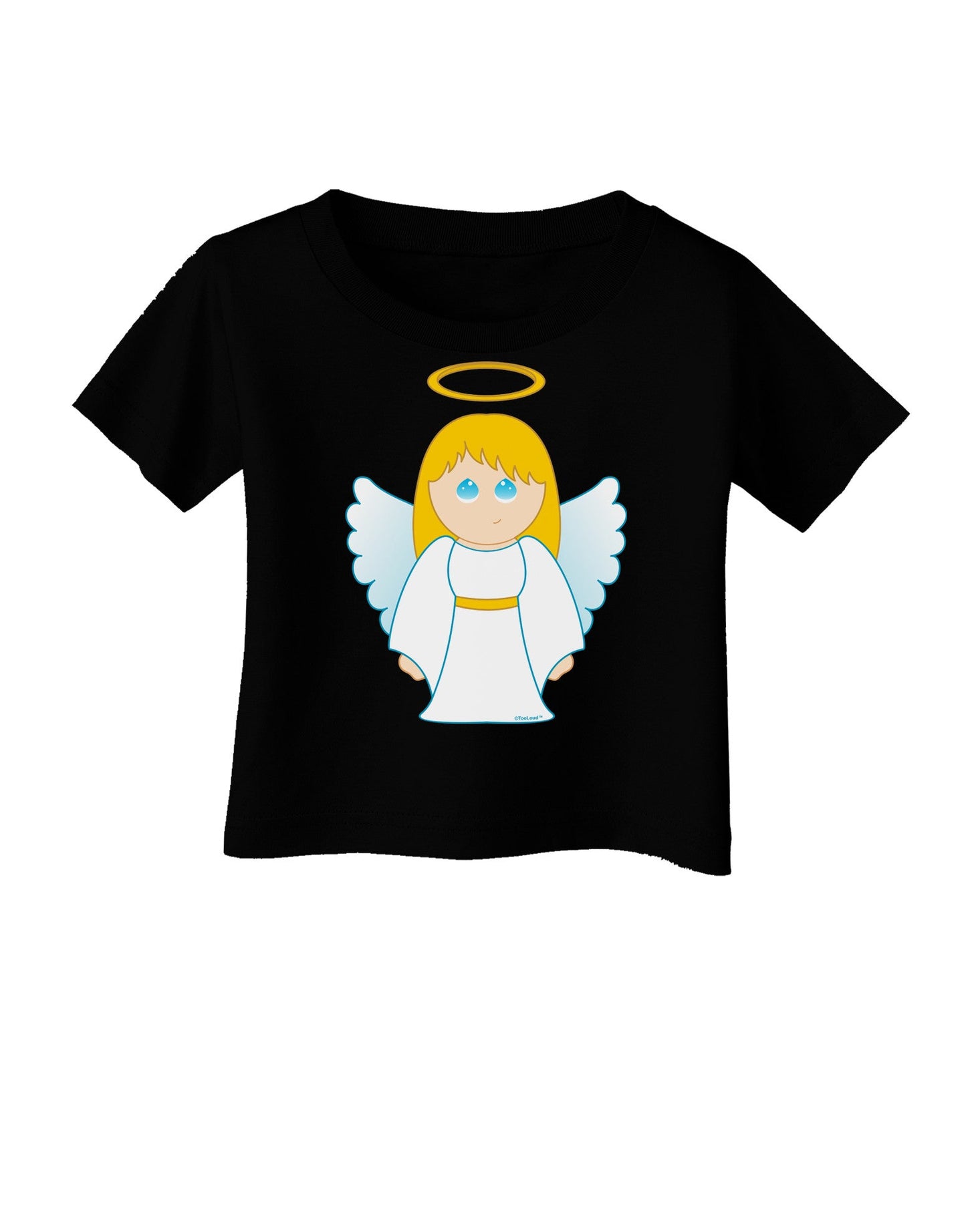 Cute Christmas Angel Girl Infant T-Shirt Dark-Infant T-Shirt-TooLoud-Black-06-Months-Davson Sales