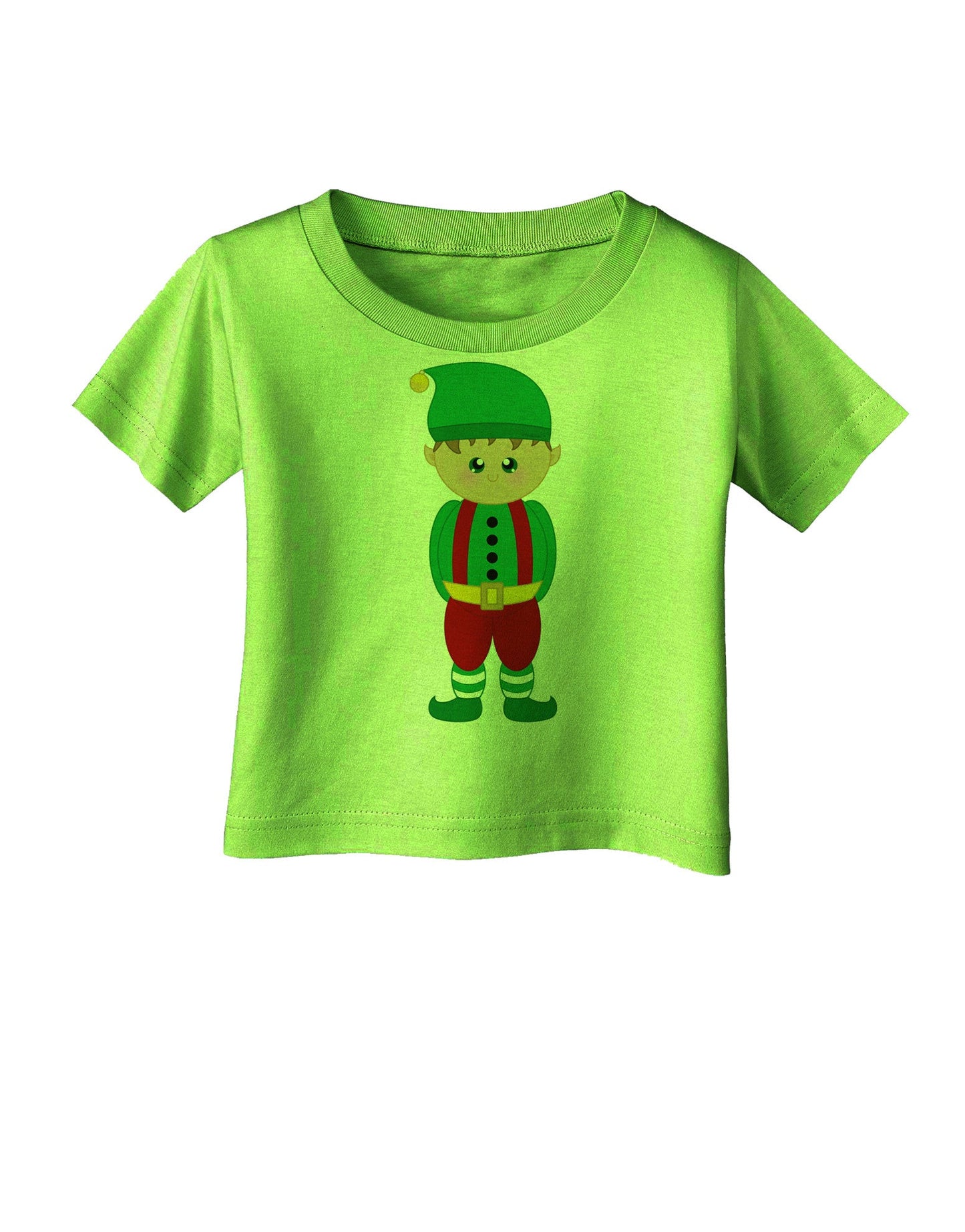 Cute Christmas Elf Boy Infant T-Shirt-Infant T-Shirt-TooLoud-Lime-Green-06-Months-Davson Sales