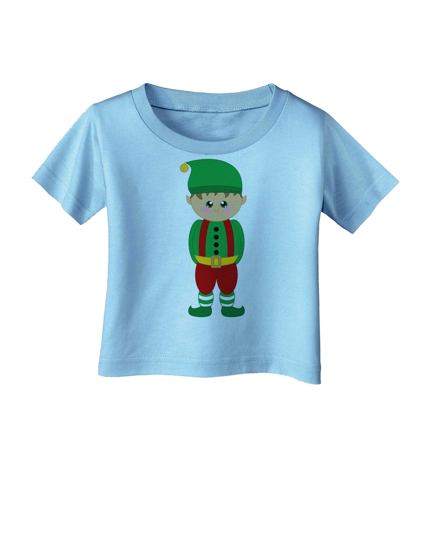 Cute Christmas Elf Boy Infant T-Shirt-Infant T-Shirt-TooLoud-Aquatic-Blue-06-Months-Davson Sales