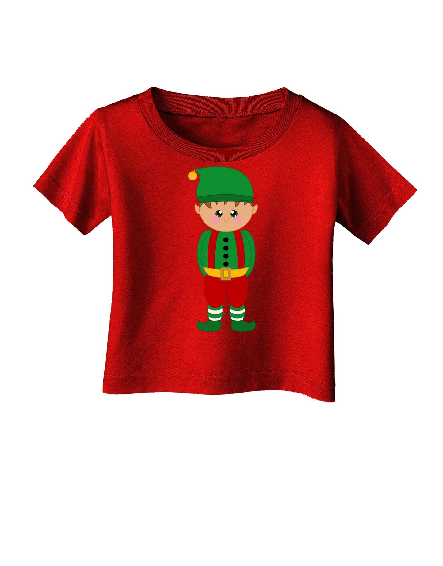 Cute Christmas Elf Boy Infant T-Shirt Dark-Infant T-Shirt-TooLoud-Clover-Green-06-Months-Davson Sales