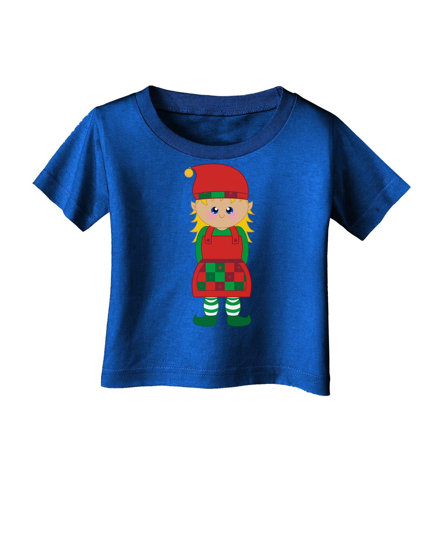 Cute Christmas Elf Girl Infant T-Shirt Dark-Infant T-Shirt-TooLoud-Red-06-Months-Davson Sales