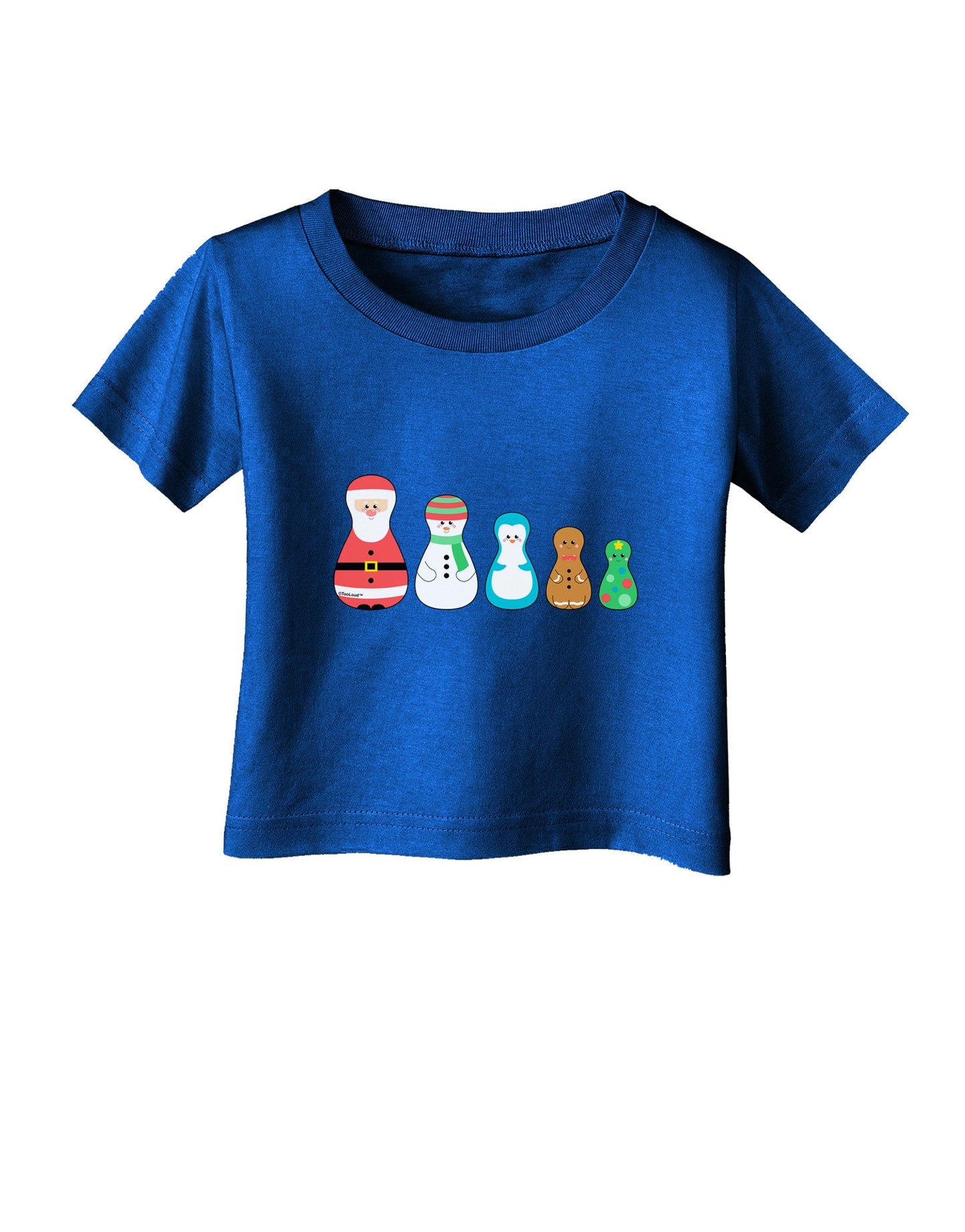 Cute Christmas Matryoshka Nesting Dolls Infant T-Shirt Dark-Infant T-Shirt-TooLoud-Red-06-Months-Davson Sales