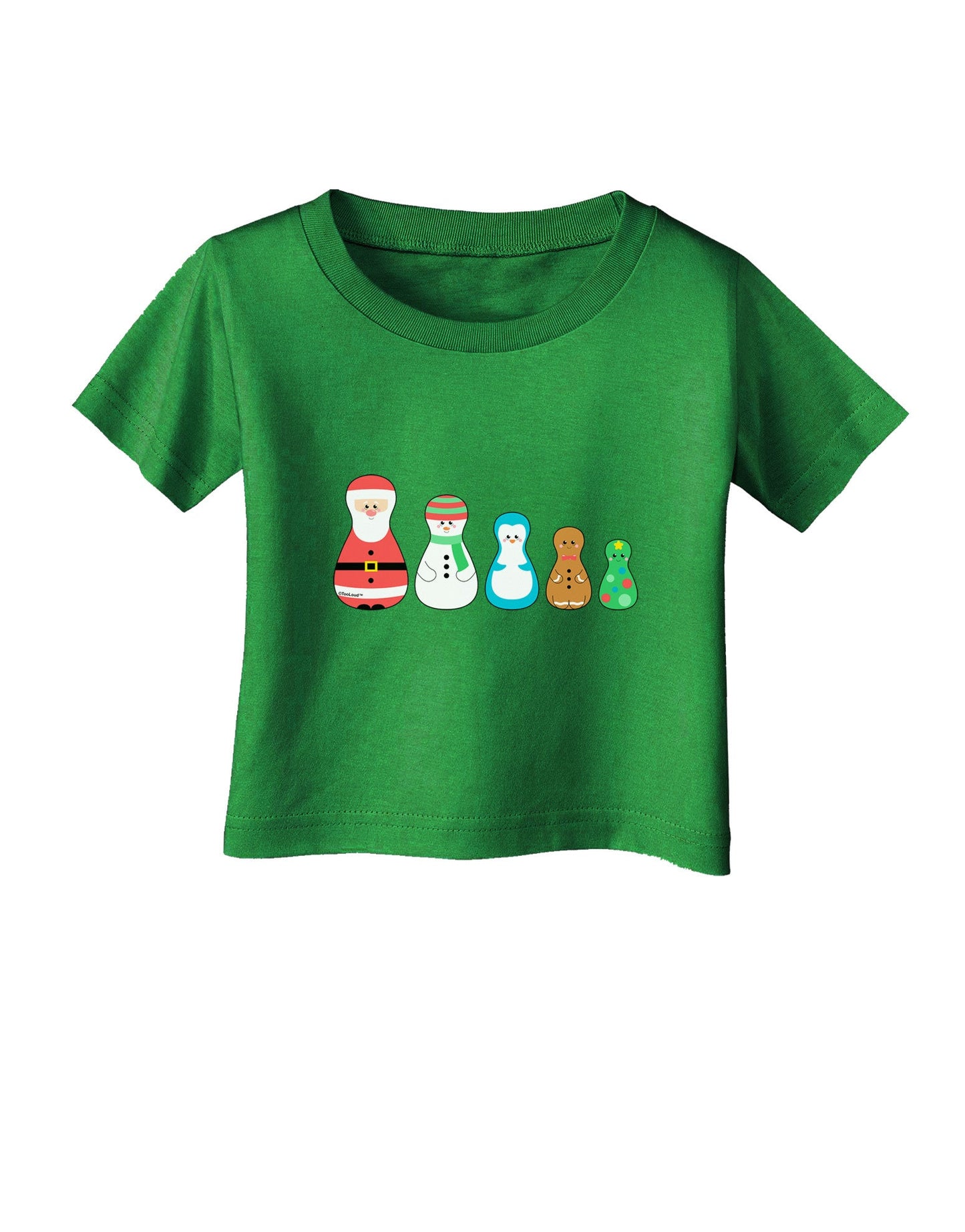 Cute Christmas Matryoshka Nesting Dolls Infant T-Shirt Dark-Infant T-Shirt-TooLoud-Royal-Blue-06-Months-Davson Sales