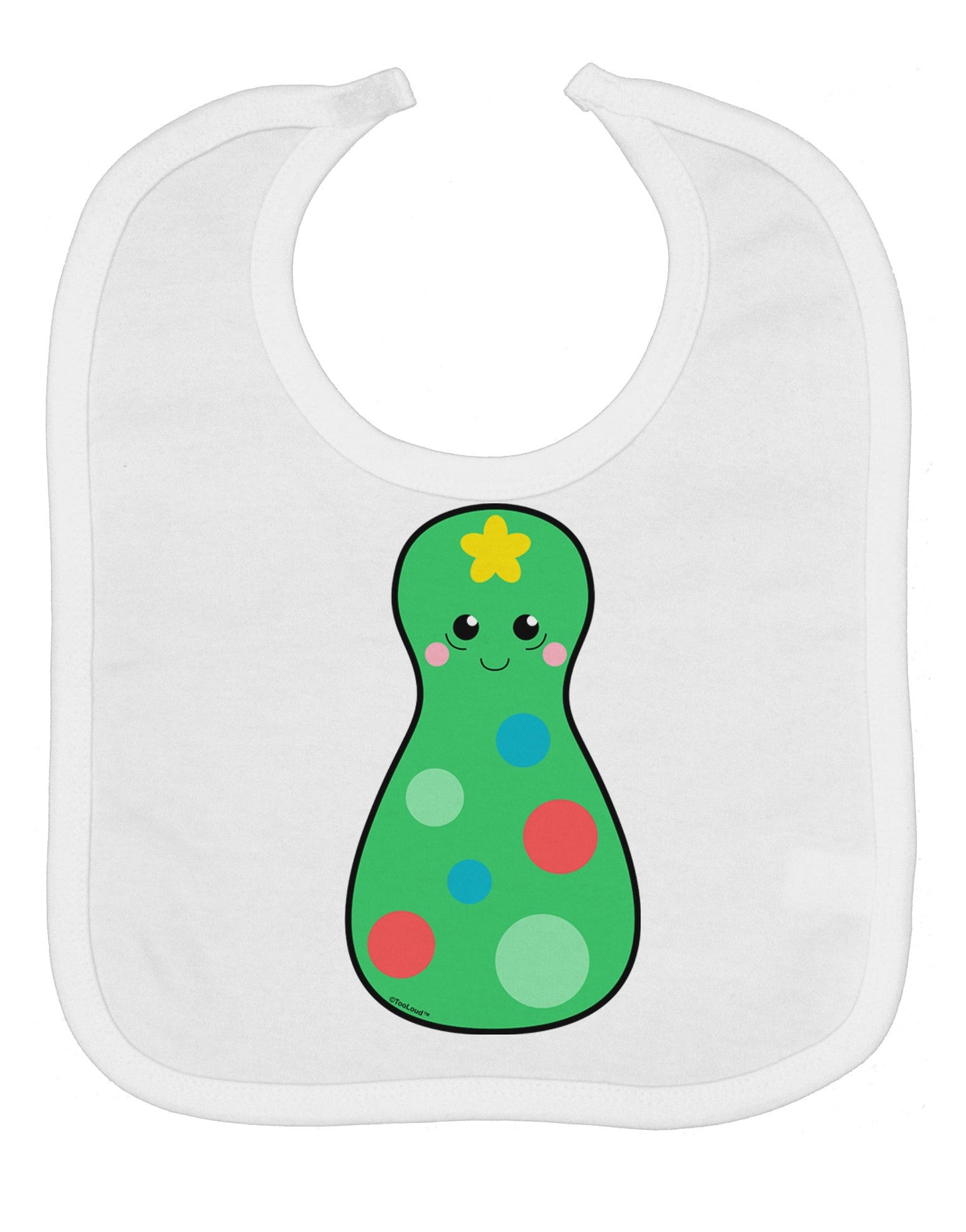 Cute Christmas Tree Matryoshka Nesting Doll Baby Bib