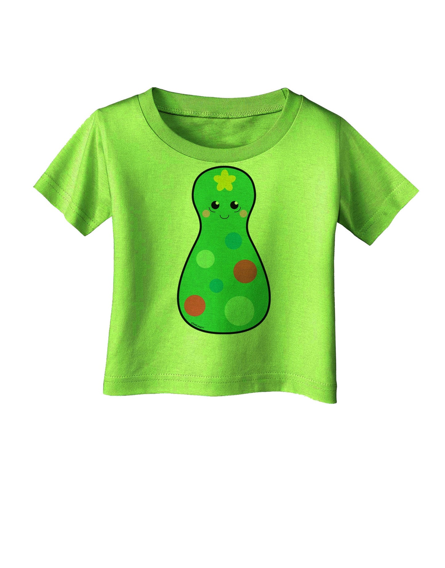 Cute Christmas Tree Matryoshka Nesting Doll Infant T-Shirt-Infant T-Shirt-TooLoud-Lime-Green-06-Months-Davson Sales