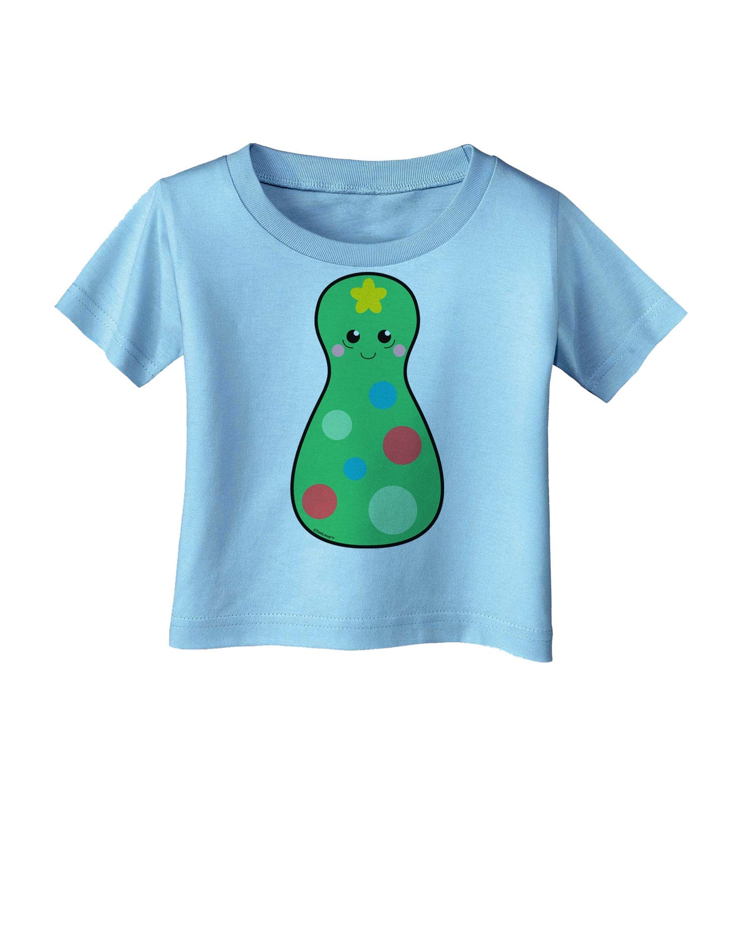 Cute Christmas Tree Matryoshka Nesting Doll Infant T-Shirt-Infant T-Shirt-TooLoud-Aquatic-Blue-06-Months-Davson Sales
