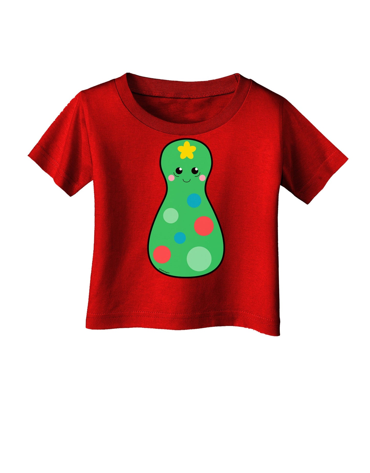 Cute Christmas Tree Matryoshka Nesting Doll Infant T-Shirt Dark-Infant T-Shirt-TooLoud-Clover-Green-06-Months-Davson Sales