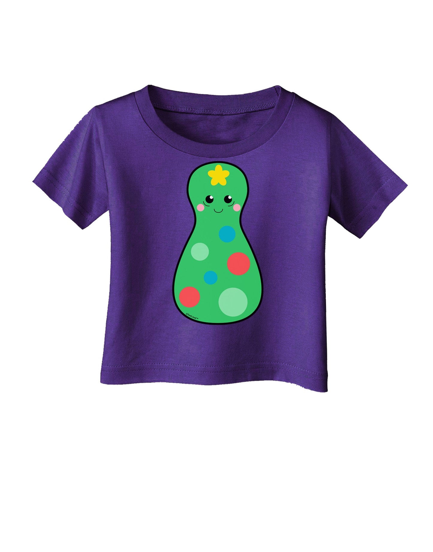 Cute Christmas Tree Matryoshka Nesting Doll Infant T-Shirt Dark-Infant T-Shirt-TooLoud-Purple-06-Months-Davson Sales