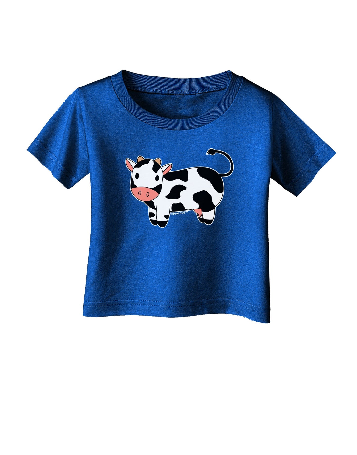 Cute Cow Infant T-Shirt Dark-Infant T-Shirt-TooLoud-Royal-Blue-06-Months-Davson Sales