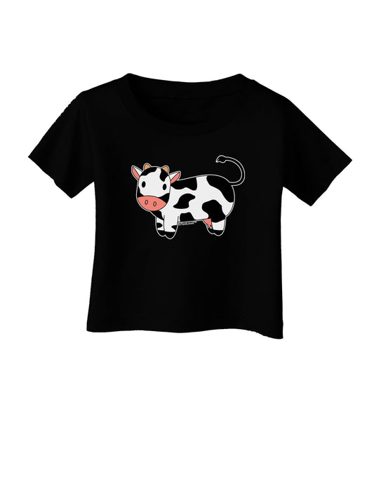 Cute Cow Infant T-Shirt Dark-Infant T-Shirt-TooLoud-Black-06-Months-Davson Sales