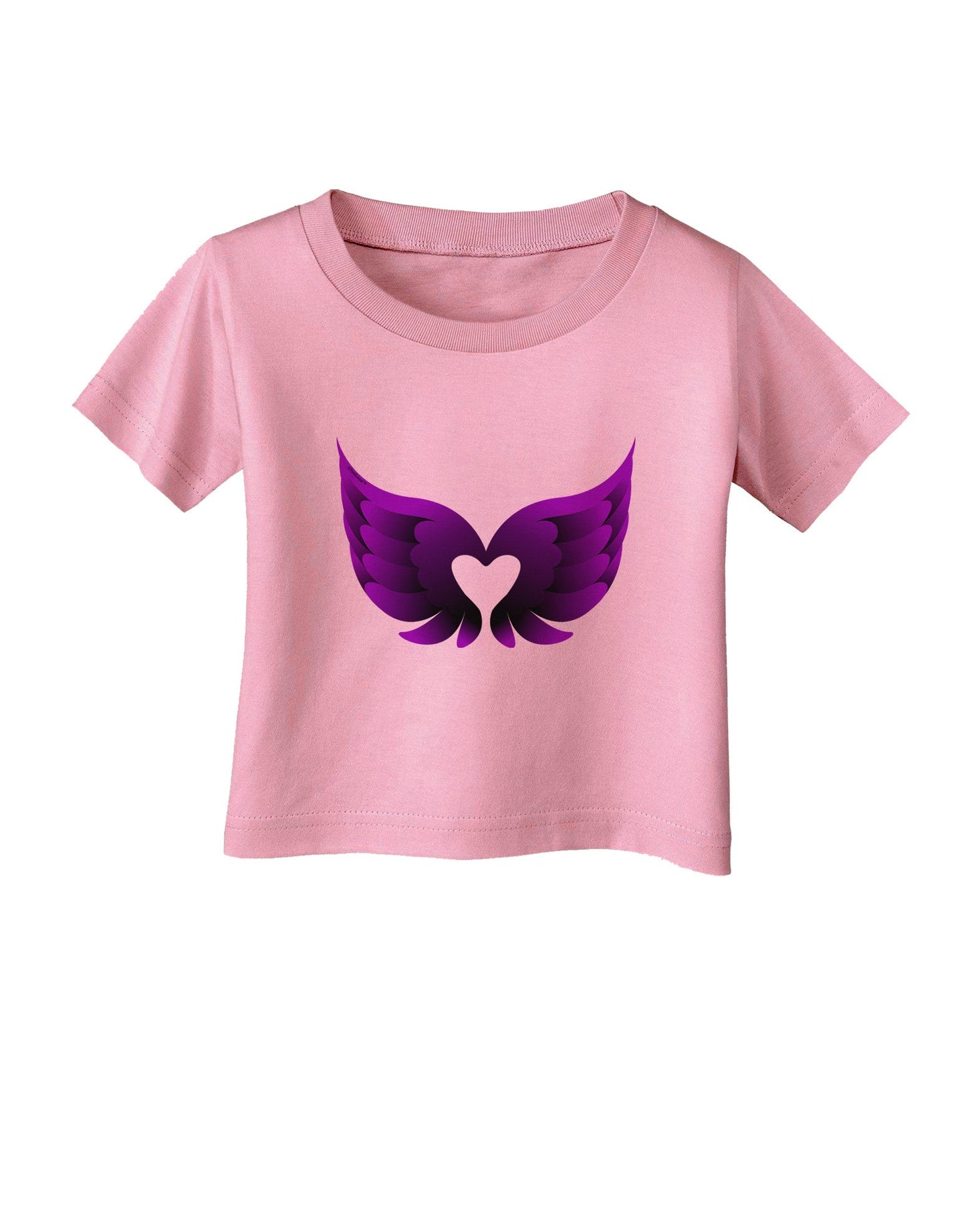 Cute Dark Angel Wings Black and Purple Heart Infant T-Shirt-Infant T-Shirt-TooLoud-Candy-Pink-06-Months-Davson Sales