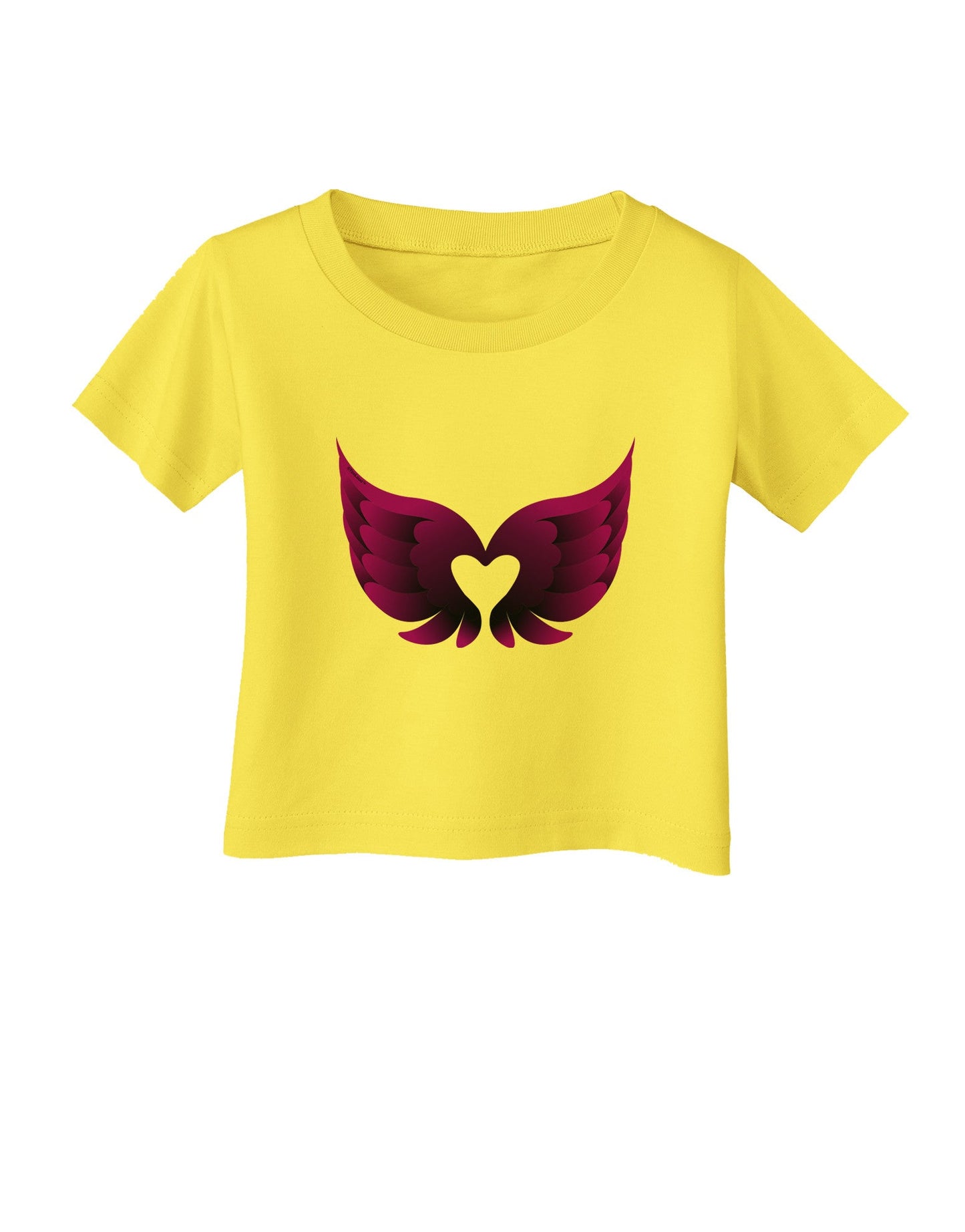 Cute Dark Angel Wings Black and Purple Heart Infant T-Shirt-Infant T-Shirt-TooLoud-Yellow-06-Months-Davson Sales