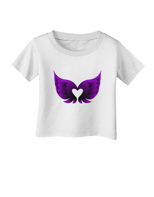 Cute Dark Angel Wings Black and Purple Heart Infant T-Shirt-Infant T-Shirt-TooLoud-White-06-Months-Davson Sales
