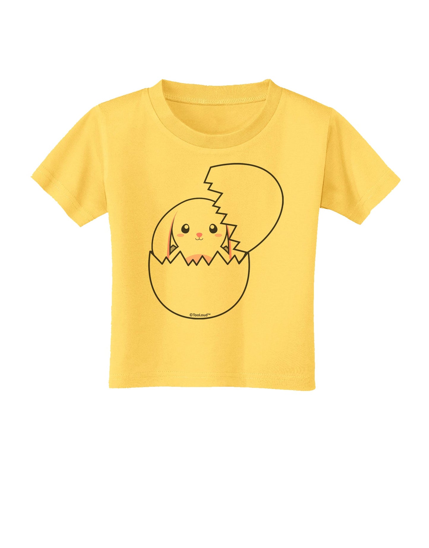 Cute Easter Bunny Hatching Toddler T-Shirt by TooLoud-Toddler T-Shirt-TooLoud-Yellow-2T-Davson Sales
