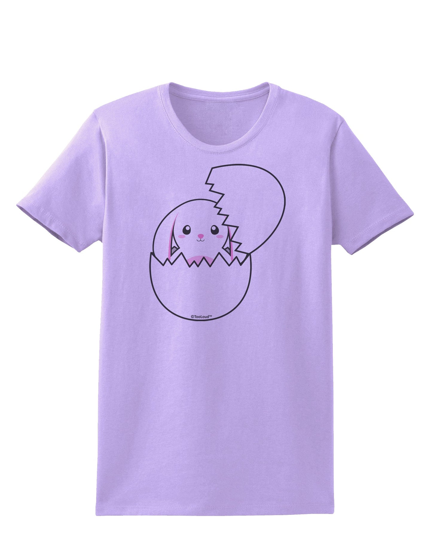 Cute Easter Bunny Hatching Womens T-Shirt by TooLoud-Womens T-Shirt-TooLoud-Lavender-X-Small-Davson Sales