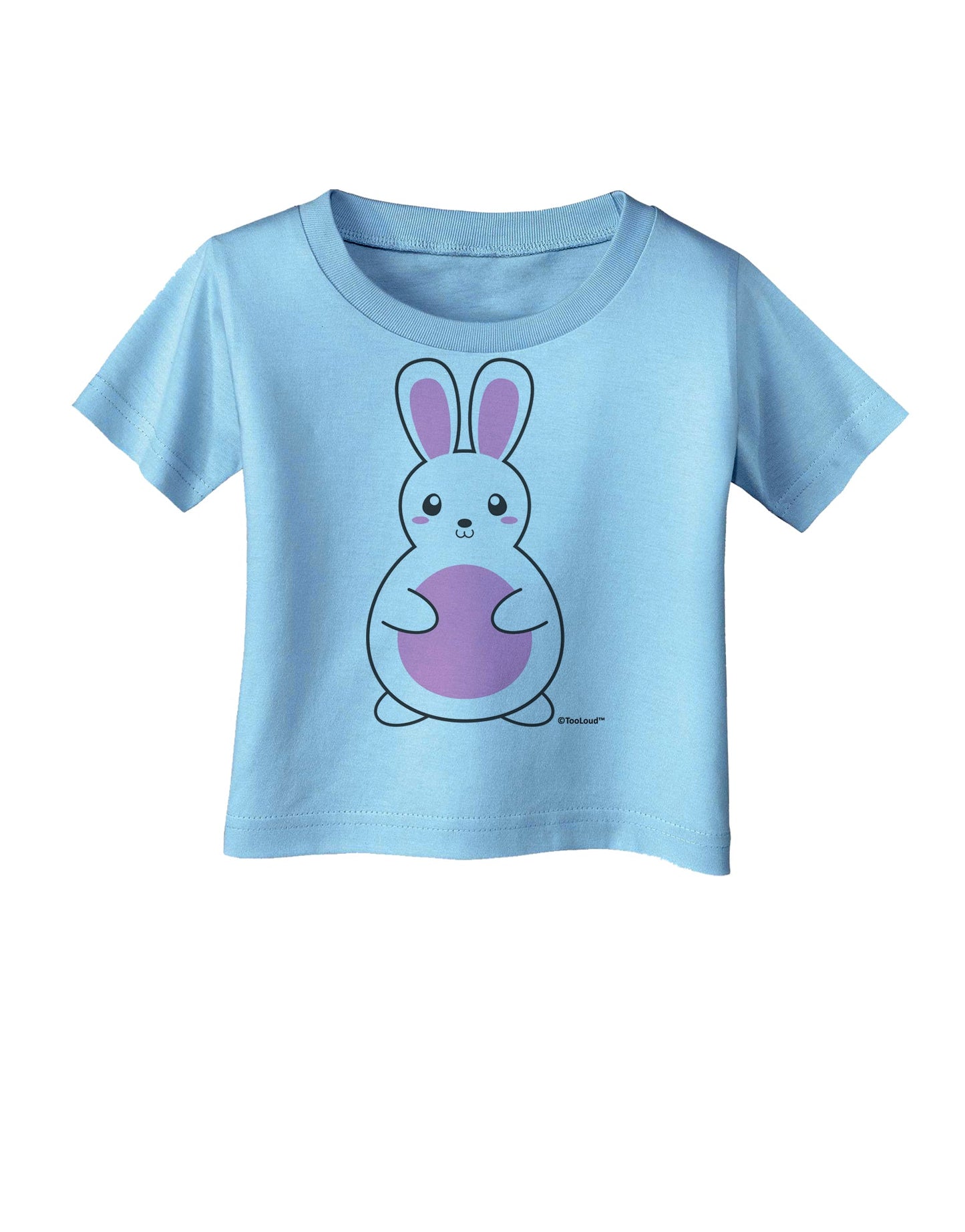 Cute Easter Bunny - Pink Infant T-Shirt by TooLoud-Infant T-Shirt-TooLoud-Aquatic-Blue-06-Months-Davson Sales